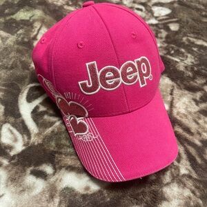 Jeep Pink Hearts Logo Cap